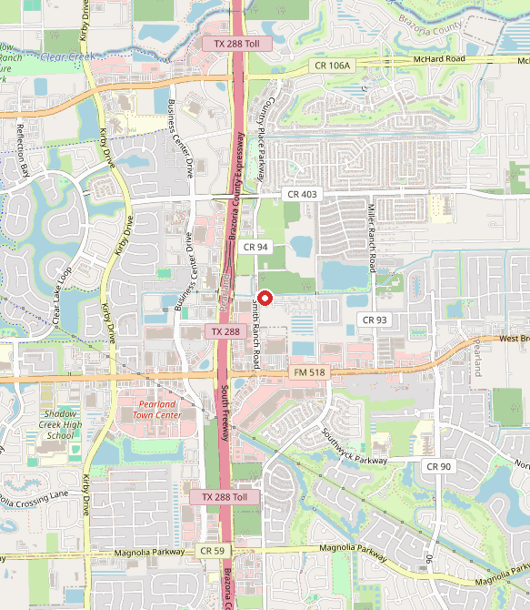 Map showing Babyology Therapy Center in pearland, TX