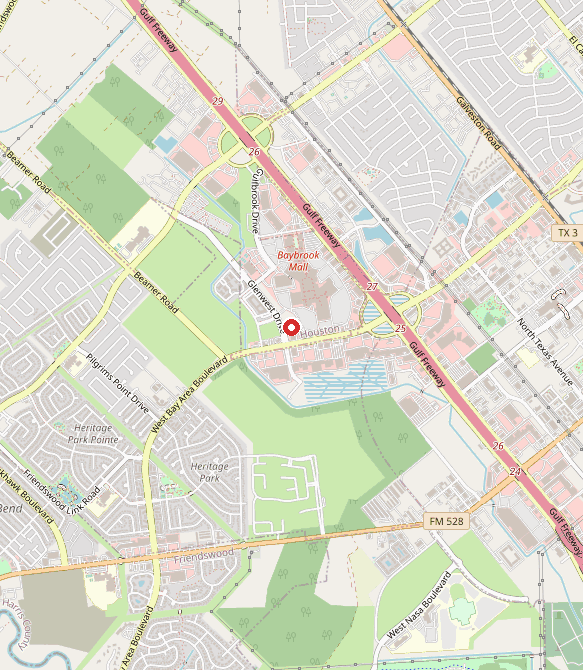 Map showing BrightStar Care in friendswood, TX
