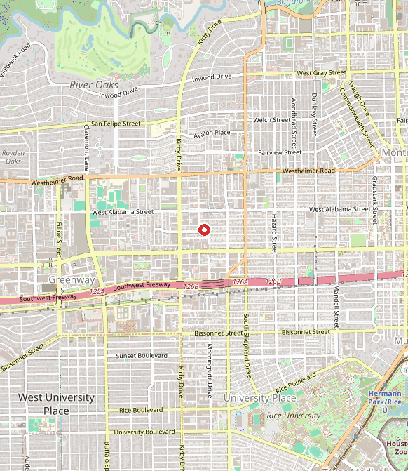 Map showing Foundations Pediatric Therapy in houston, TX