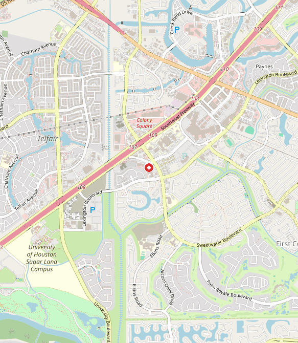 Map showing Hope For Three Autism Advocates in sugar land, TX