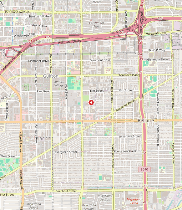 Map showing Houston Pediatric Therapy in houston, TX