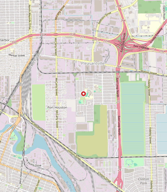Map showing KES Care Center in houston, TX