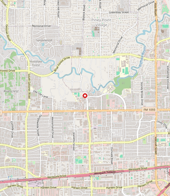 Map showing Kidvancement in houston, TX