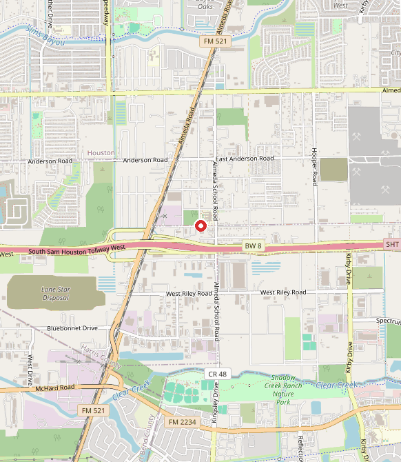 Map showing Noah's House in houston, TX