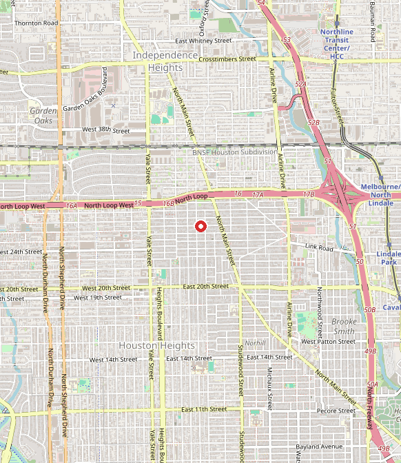 Map showing The Lily Center in houston, TX