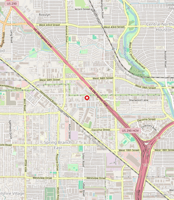 Map showing The Next Step Academy in houston, TX