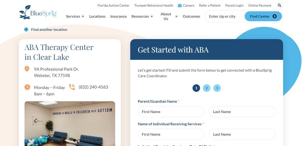 Homepage of BlueSprig
