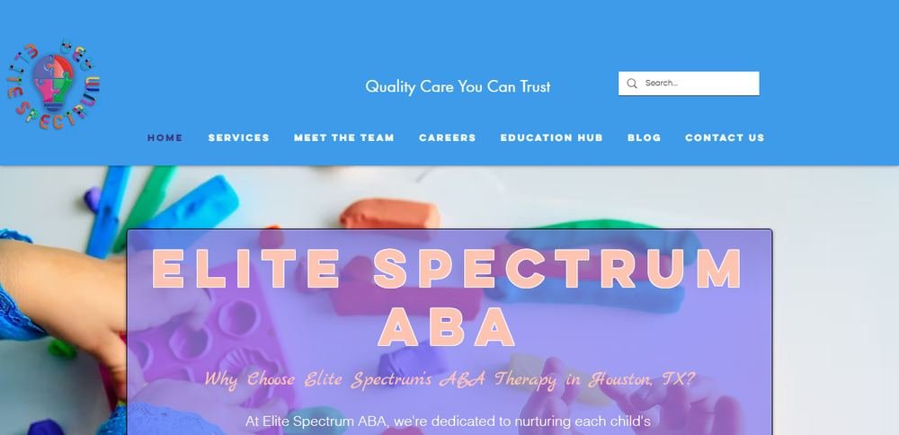 Homepage of Elite Spectrum ABA
